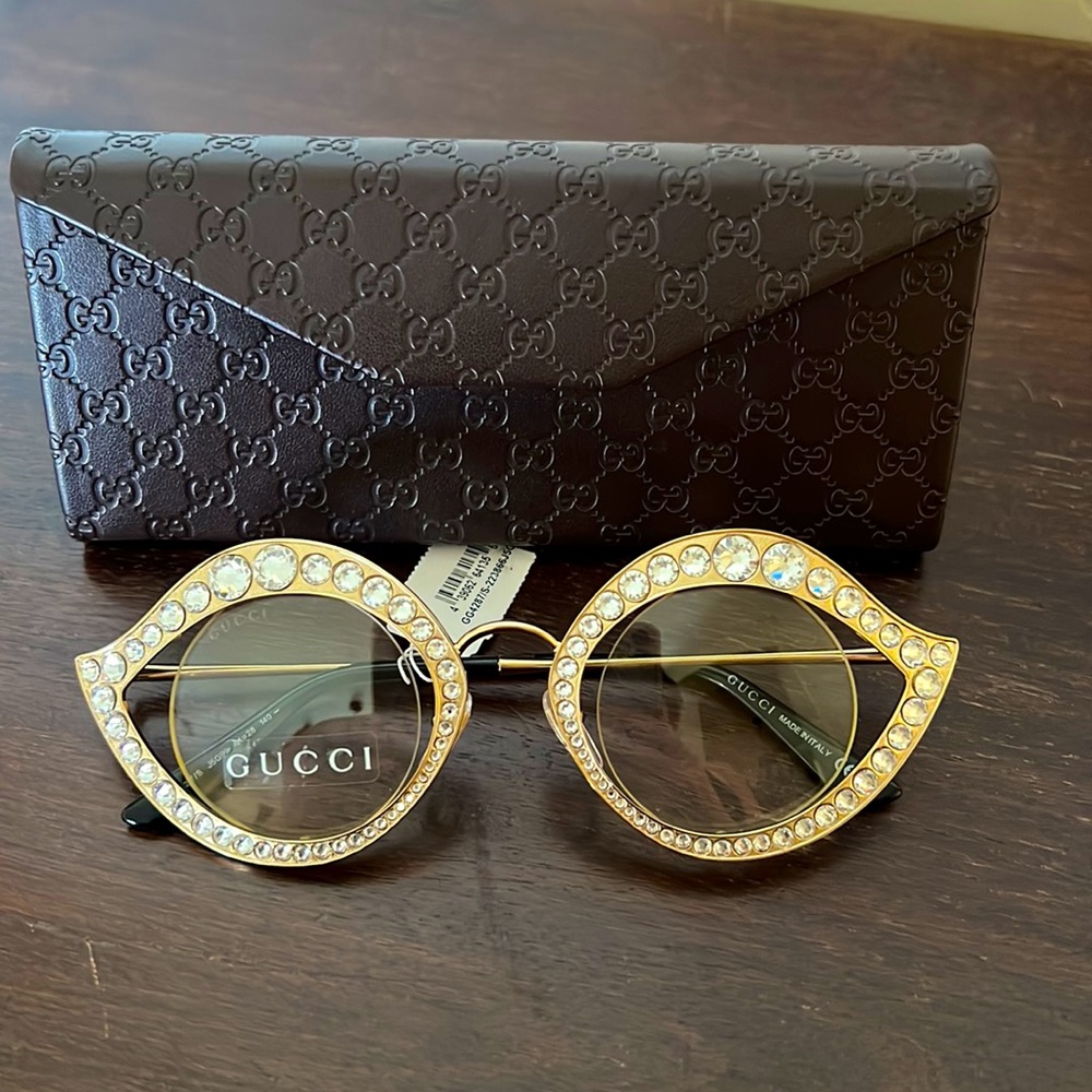 Gucci Gold Glasses